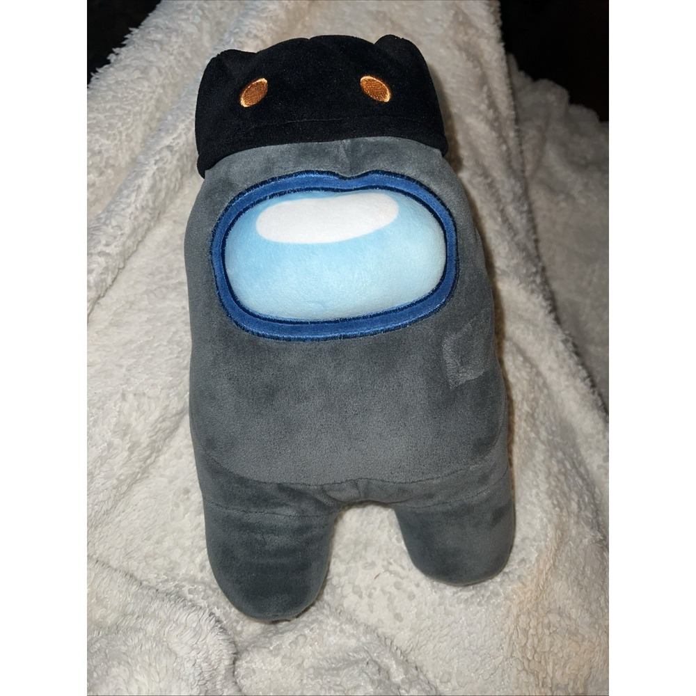 Among Us Toikido Plush Stuffed Toy 12" Robot Monster Black Cat hat